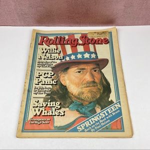 Vintage Rolling Stone Magazine Willie Nelson Bruce Springsteen July 13, 1978